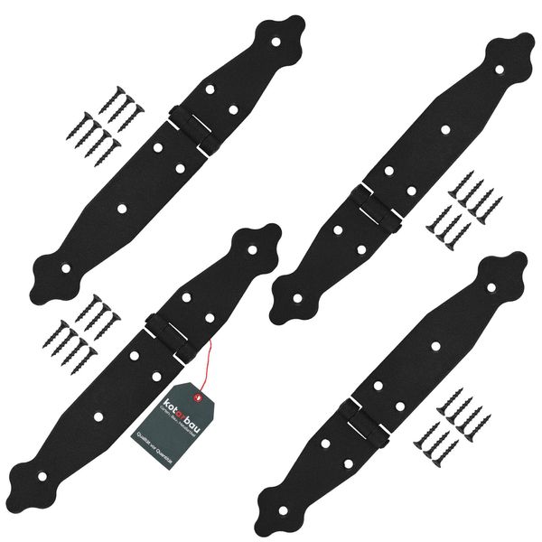 Kotarbau® Set Di 4 Cerniere Per Persiane Cerniere Per Porte 100 X 150 X 35 Mm In Acciaio Verniciato A Polvere Cerniera Per Porte Cerniere Nere Cerniera Per Finestre A Libro Cerniera Per Porte In Legno Cerniera Per Cancelli Da Giardino Cerniera Per Casse Cerniera Per Cancelli-image