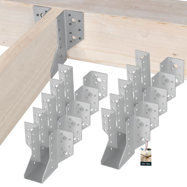 Kotarbau® Set Di 10 Ganci Per Travi 50 X 105 Mm Ganci Per Travi In Acciaio Zincato Ganci Per Travi Connettori Per Travi Pesanti Connettori Per Travi In Legno Travi In Legno-image
