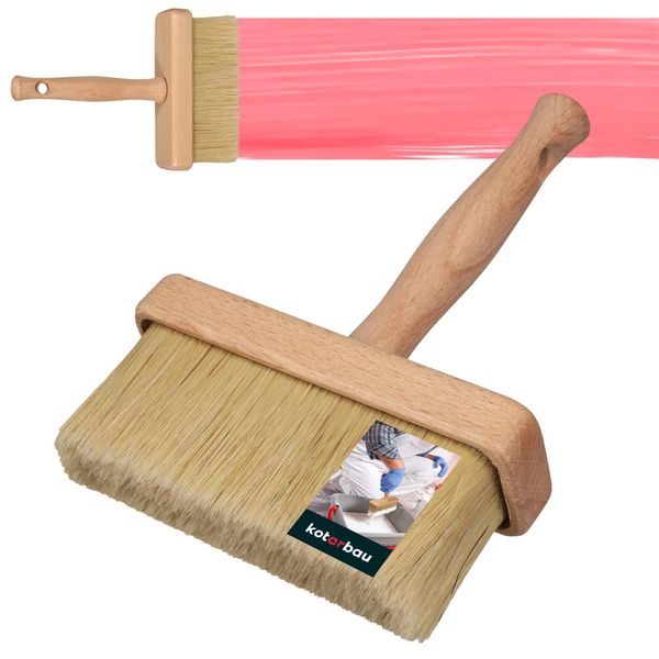 Kotarbau® Pennello Per Superfici 140 Mm Pennello Per Pittura Murale Pennello Con Manico In Legno Pennello Piatto Pennello Per Smalti Pennello In Setola Pennello Per Pittori Vernice Larga-image