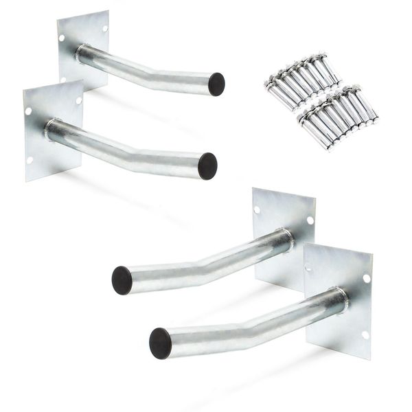 Wiltec 4X Supporto A Parete Per Pneumatici Auto - 350 X 130 X 170 Mm - In Acciaio - Carico Massimo 50 Kg Per Supporto - Supporto A Parete Per Pneumatici Supporto Per Albero Dei Cerchioni Supporto Per Cantina Garage-image