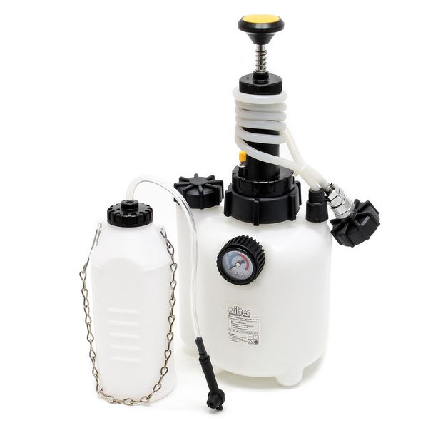 Dispositivo Di Spurgo Freni Wiltec 3 L + 1 L Con Contenitore Di Aspirazione, Spurgo Freni Per La Sostituzione Del Liquido Freni E Lo Spurgo Dei Freni-image