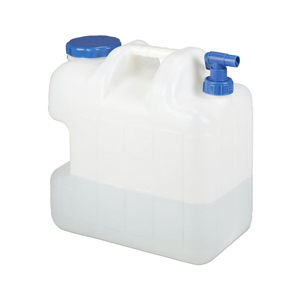 Relaxdays 10026581_675 Relaxdays Wasserkanister Eckig Mit Hahn, Je 25,0 L-image