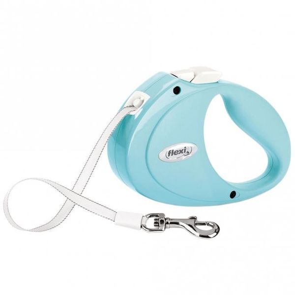 Guinzaglio Retrattile Flexi Per Cuccioli - 2 M, Fino A 12 Kg - Azzurro-image