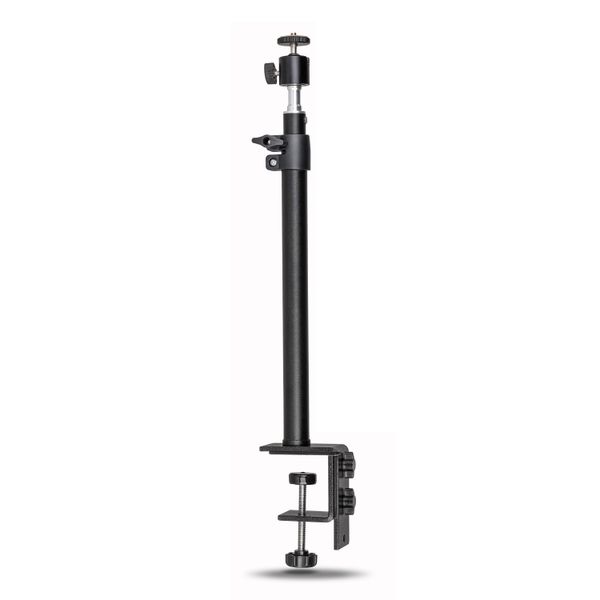 Walimex Pro Treppiede Per Lampada Da Tavolo Regolabile In Altezza Da 35 A 65 Cm, Treppiede Da Tavolo Con Testa A Sfera Per Rotazione Di 360° E Inclinazione Di 90°, Treppiede Con Attacco A Morsetto Per Illuminazione Da Studio E Telecamera-image