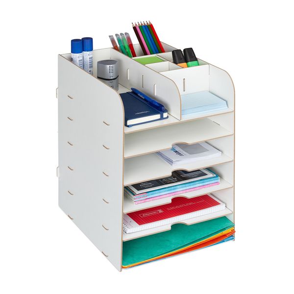 Organizzatore Da Tavolo Con Scomparti RD42749, Bianco-image