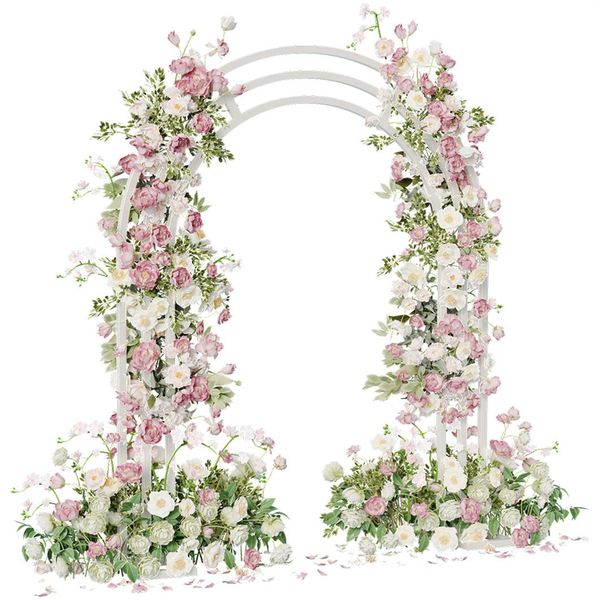 Wisfor Arco Di Nozze 2,6 M Sfondo Cornice Metallo Palloncino Decorazione Photo Booth Fai Da Te Ferro Fiore Cornice Matrimonio Arco Per Decorazione Festa Di Nozze All'aperto Al Coperto, Bianco-image