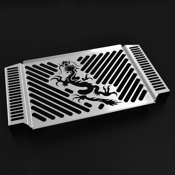 Coperchio Radiatore Zieger Compatibile Con Yamaha FZ6 | Fazer Bj 2007-10 Dragon Argento-image