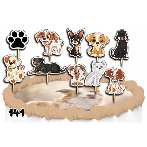 Set Di Decorazione Per Torte - Animali Pejsci Pejsci 10 Pz.-image