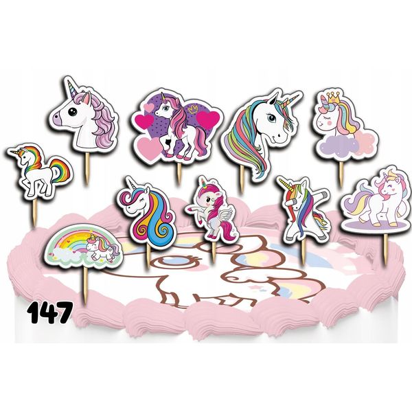 Set Per La Decorazione Di Torte - Unicorn ONE-UNICORN 10 Pz.-image