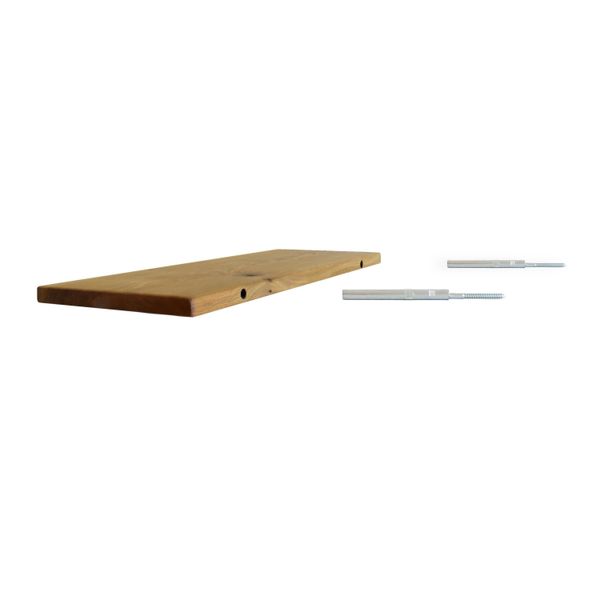 1X Scaffale Galleggiante Oak - Scaffale A Muro - Scaffale A Muro In Legno Con Supporto Invisibile - Scaffale In Legno Scaffale Galleggiante - Scaffale A Muro Con Fori - Scaffale In Legno Per Libri - Scaffale A Muro In Rovere, 130 Cm X 20 Cm-image