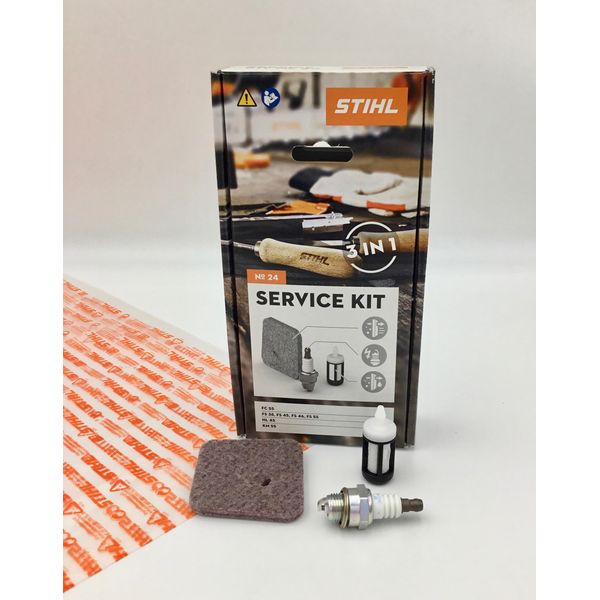 Kit Service Stihl 24 Fc 55, Fs 38, Fs 45, Fs 46, Fs 55, Hl 45, Km 55 41400074100 Filtro, Candela-image