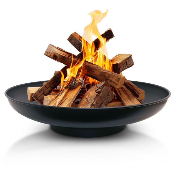 Ciotola Da Fuoco Heat 90 Cm - Ciotola Da Fuoco Per Il Giardino - Fossa Da Fuoco Per Esterni E Barile Da Fuoco - Ciotola Da Fuoco Con Griglia Opzionale In Acciaio Di Alta Qualità - Cesto Da Fuoco Per Il Giardino - 90X90X16 Cm-image
