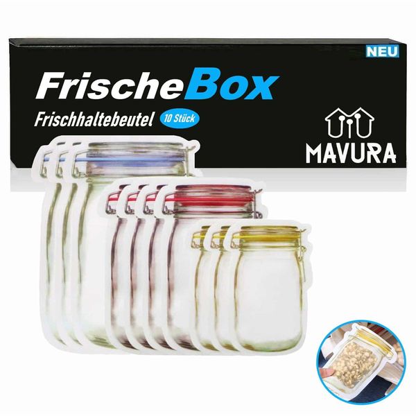 (1€/Pz) Frischebox Sacchetti Per La Conservazione Degli Alimenti Scatole Per La Conservazione Degli Alimenti Silicone 10Pcs-image
