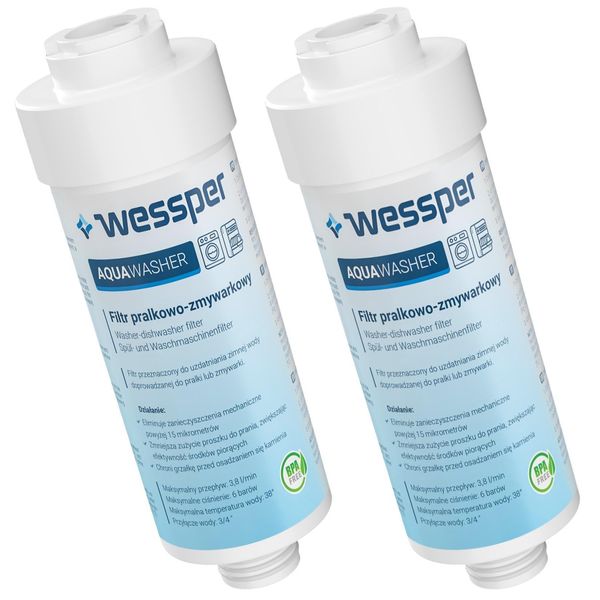 2X Filtri Per Acqua Wessper Aqua Washer Per Lavatrici E Lavastoviglie-image