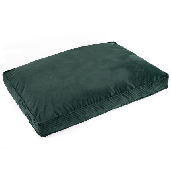 Esclusivo Letto Per Cani Cuscino Per Cani In Memory Foam Letto Per Cani Lavabile Camoscio Xl: 75 X 100 Cm Colore: Velluto Verde-image