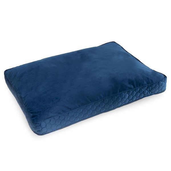 Exclusiv Letto Per Cani Cuscino In Memory Foam Per Cani Di Taglia Grande Letto Per Cani Lavabile In Pelle Scamosciata Large Xxl: 100 X 120 Cm Colore: Velluto Blu Scuro-image