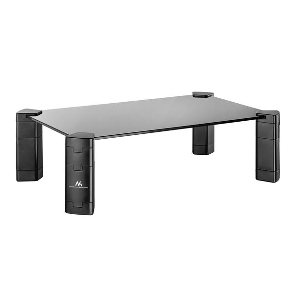 Supporto Per Monitor Supporto Per Schermo Regolabile In Altezza Supporto Per Laptop Vetro Temperato Alzata Per Monitor Supporto Per Monitor Per Laptop Fino A Max. 20 Kg-image
