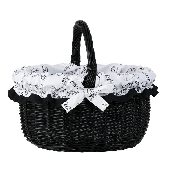 Cesto Per La Spesa / Cesto Regalo In Vimini Nero-image