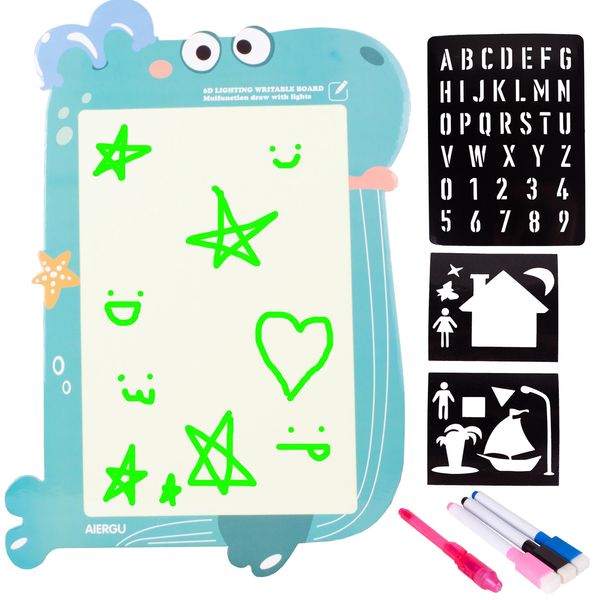 Lavagna Magica Malplay Per Scrivere, Colorare E Disegnare Con Luce Led Per Bambini Dai 3 Anni In Su-image