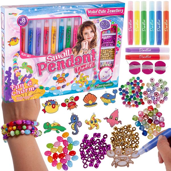 Set Creativo Fai Da Te Malplay Per La Creazione Di Gioielli: Perline, Braccialetti, Ciondoli, Gioielli Per Bambini-image