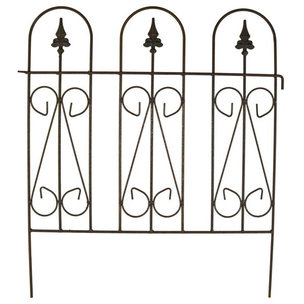 Recinzione Rampicante / Recinzione A Innesto / Bordura Per Aiuole 3 Archi Ca. 65 Cm - Decorazione Del Giardino-image