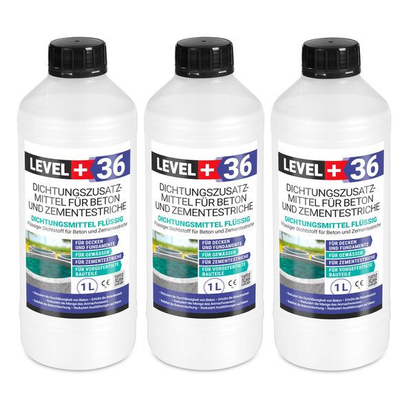 Plastificante Impermeabilizzante Per Massetti E Cazzuole 3L Level+36-image