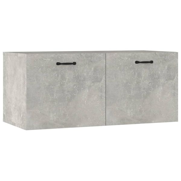 Vidaxl Armadio A Muro Grigio Cemento 80X36,5X35 Cm Materiale Legno-image