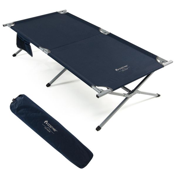 Costway Letto Pieghevole Costway Pieghevole Xxl 214,5 X 106 Cm Letto Da Campeggio Con Borsa Laterale-image