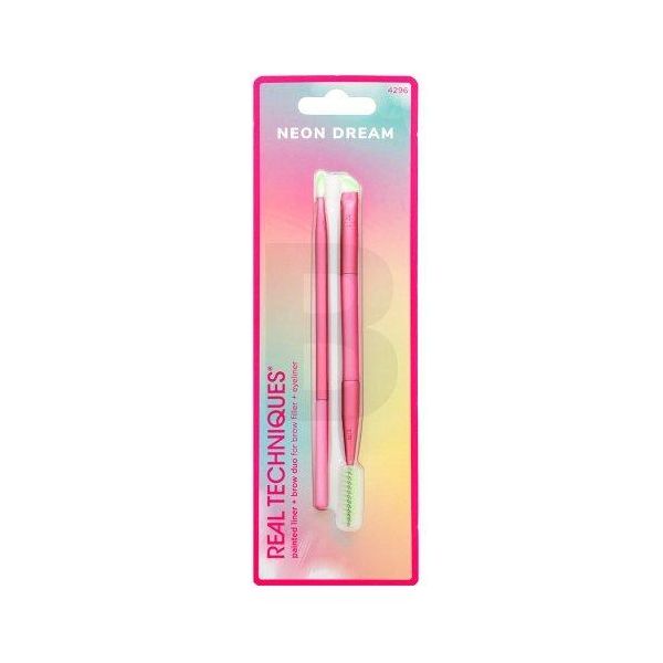 Real Techniques Neon Dream - Set Di Pennelli Duo Per Sopracciglia Dipinte E Pennello Per Sopracciglia-image