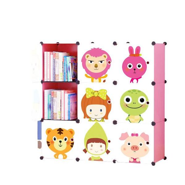 Armadio Modulare Per Bambini - Armadio Portagiochi Rosa Per La Cameretta Dei Bambini-image