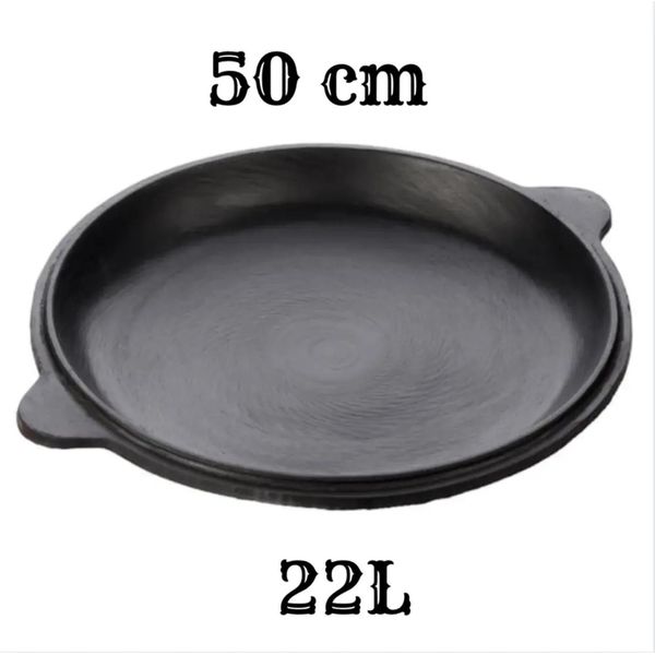 Padella In Ghisa Con Coperchio Kazan 22L - Padella Resistente Per Cucinare All'aperto E In Campeggio-image