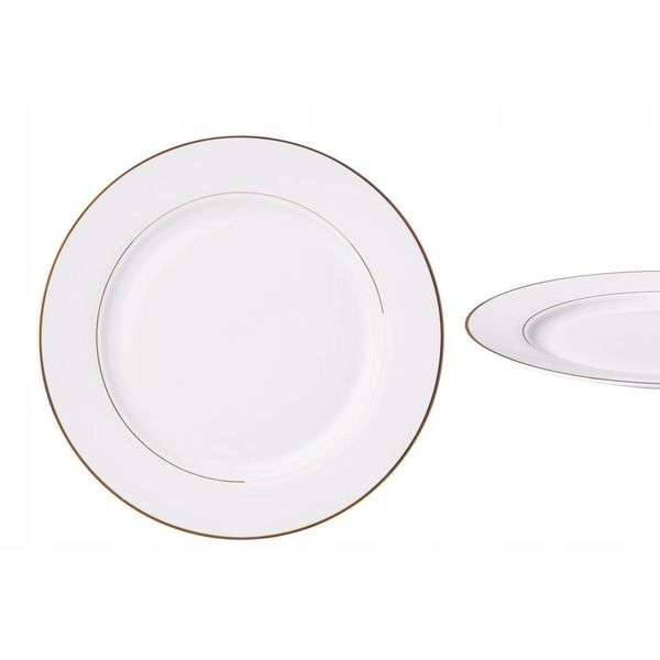 Piatto In Porcellana Ambition Aura Gold 27 Cm Come Da Descrizione-image