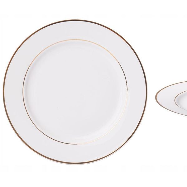 Piatto Da Dessert In Porcellana Ambition Aura Gold 19 Cm Come Da Descrizione-image