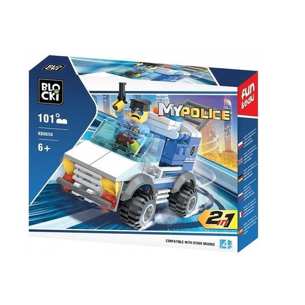 Blocki Mypolice Auto Della Polizia Kit Auto Della Polizia Giocattolo 101 Parti-image