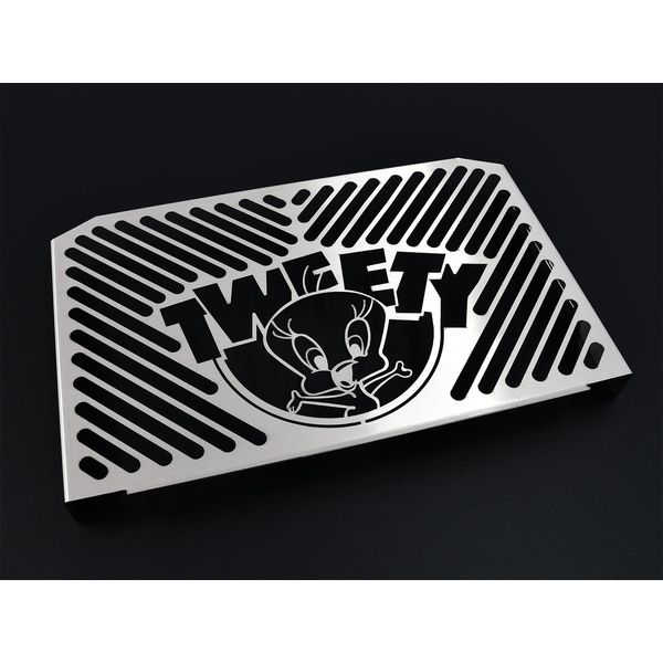 Copriradiatore Zieger Compatibile Con Suzuki Gsr 600 Bj 2006-11 Titti Argento-image