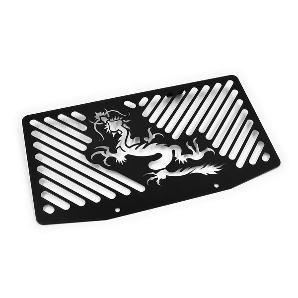 Copriradiatore Zieger Compatibile Con Kawasaki Versys 650 Bj 2010-14 Dragon Nero-image