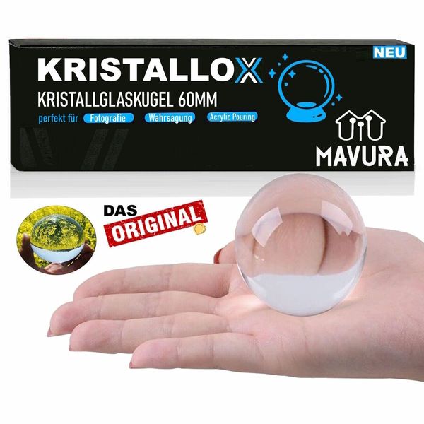 Kristallox Palla Di Cristallo Palla Di Vetro Lensball Decorazione Fotografica Versamento Acrilico 60 Mm-image