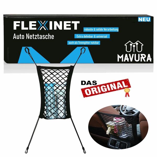 Flexinet Borsa A Rete Per Auto Rete Di Immagazzinaggio Organizzatore Rete Di Protezione Divisorio Cane Auto-image