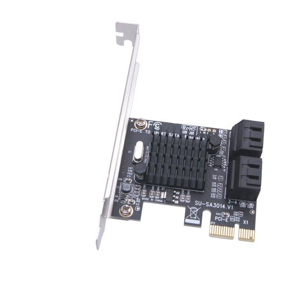 Brainzap Scheda Di Espansione 4 Porte Pcie X1 A Sata Iii / Sata 3 6 Gbit/S Pci-Express PCI-E Marvell 9215-image