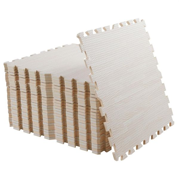 Wisfor 12 Pcs Tappetino Di Protezione Del Pavimento Tappetino Protettivo Tappetino Puzzle Tappetino Di Protezione Del Pavimento Tappetino Di Protezione Del Pavimento, Bianco-image