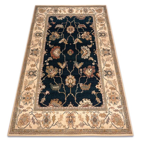 Tappeto Di Lana Polonia Loare Telaio Velvet Blu Scuro Azzurro 200X300 Cm-image