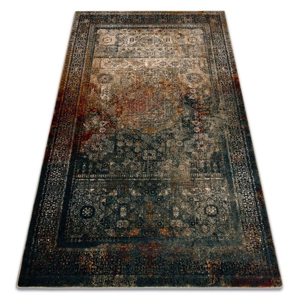 Tappeto Di Lana Omega Mamluk Rosone Vintage Smeraldo Multicolore 300X400 Cm-image