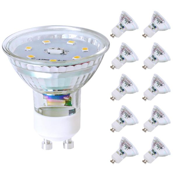 Zmh Led GU10 Lampadina Bianco Caldo 4,8W 3000K Bianco Caldo Angolo Di Emissione 110° 10Pz.-image
