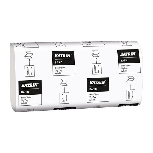 Asciugamano Di Carta Piegato Z-Z Katrin Zigzag, 1 Velo, Riciclato, 23,2X23 Cm, Grigio, 5000 Pezzi (100669)-image