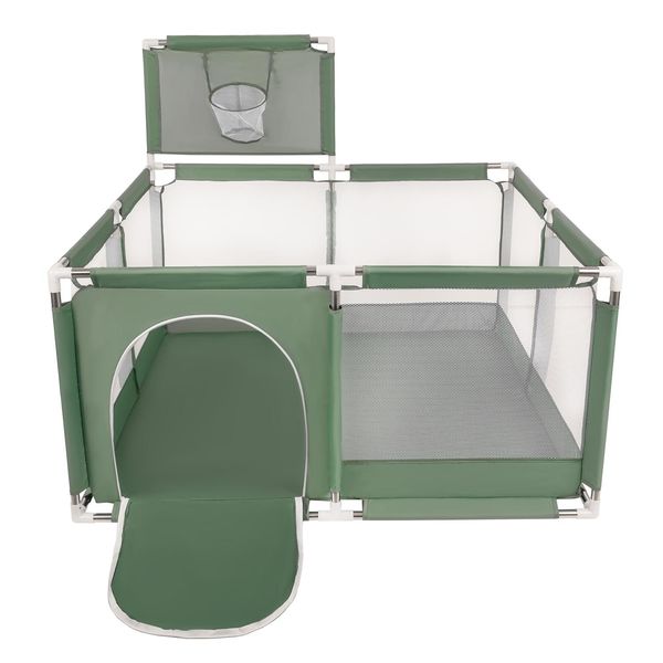Box Selonis Con Cesto E 900 Palline Box Per Bambini, Verde: Bianco/Giallo/Arancio/Blu/Turchese-image