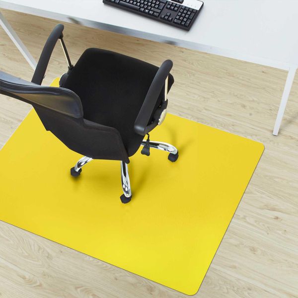 Tappetino Di Protezione Per Pavimenti Duri Colorato Per Sedie Da Ufficio Giallo 90X120 Cm-image