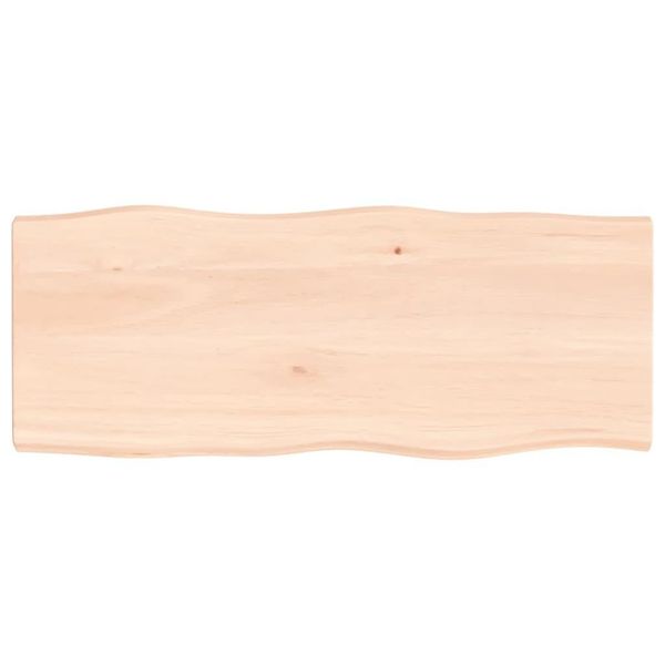 Piano Del Tavolo 100X40X(2-4) Cm In Legno Massiccio Non Trattato Bordo Albero-image