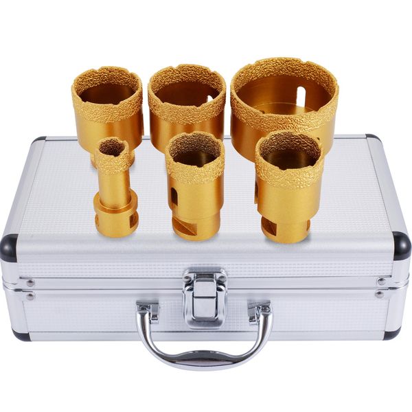 Punte Vevor Set Di Seghe A Tazza Punte Diamantate Punte Per Piastrelle M14 20 / 35 / 40 / 45 / 50 / 68 Mm Foratura Di Ceramica-image