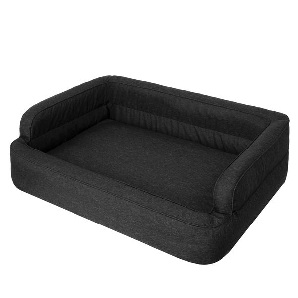 Letto Per Cani, Arredamento Per Animali, Letto Per Gatti, Sfoderabile, Cesto Per Cani, Cuscino Per Cani, Sdraio Per Cani, Posti Letto, Divano Per Cani, Nero, Xxl: 117X79 Cm-image