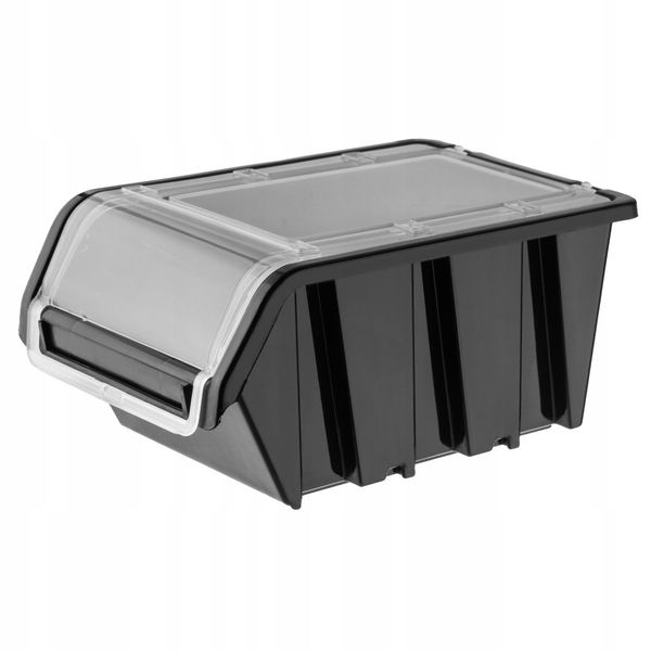 Cassetta Porta Attrezzi Kadax "Gusum"", Cassetta Con Sportello In Plastica Pp, Nera, 1 Pezzo, 49X29,8 Cm"-image